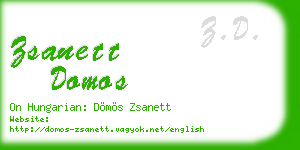 zsanett domos business card