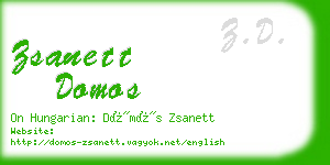 zsanett domos business card